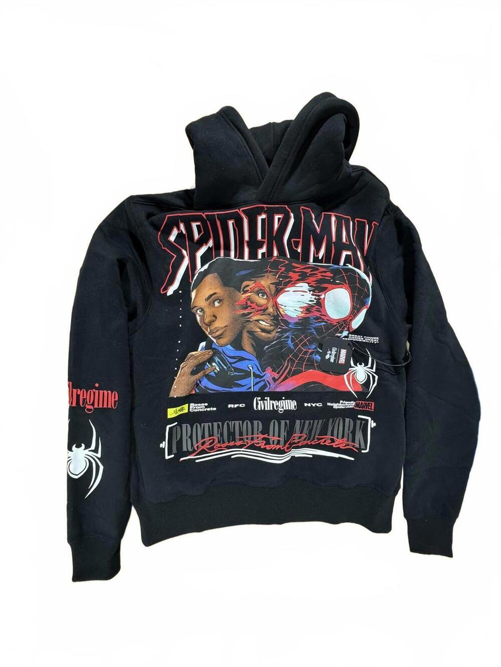 Civil Regime Marvel Spider-Man Graphic Hoodie (Small)